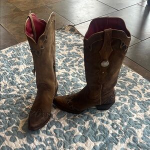 Ferrini Brown Leather Heeled Boots